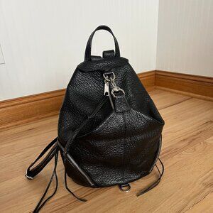 Rebecca Minkoff Black Pebbled Julian Backpack
